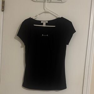 White House Black Market Black Short Sleeve Top